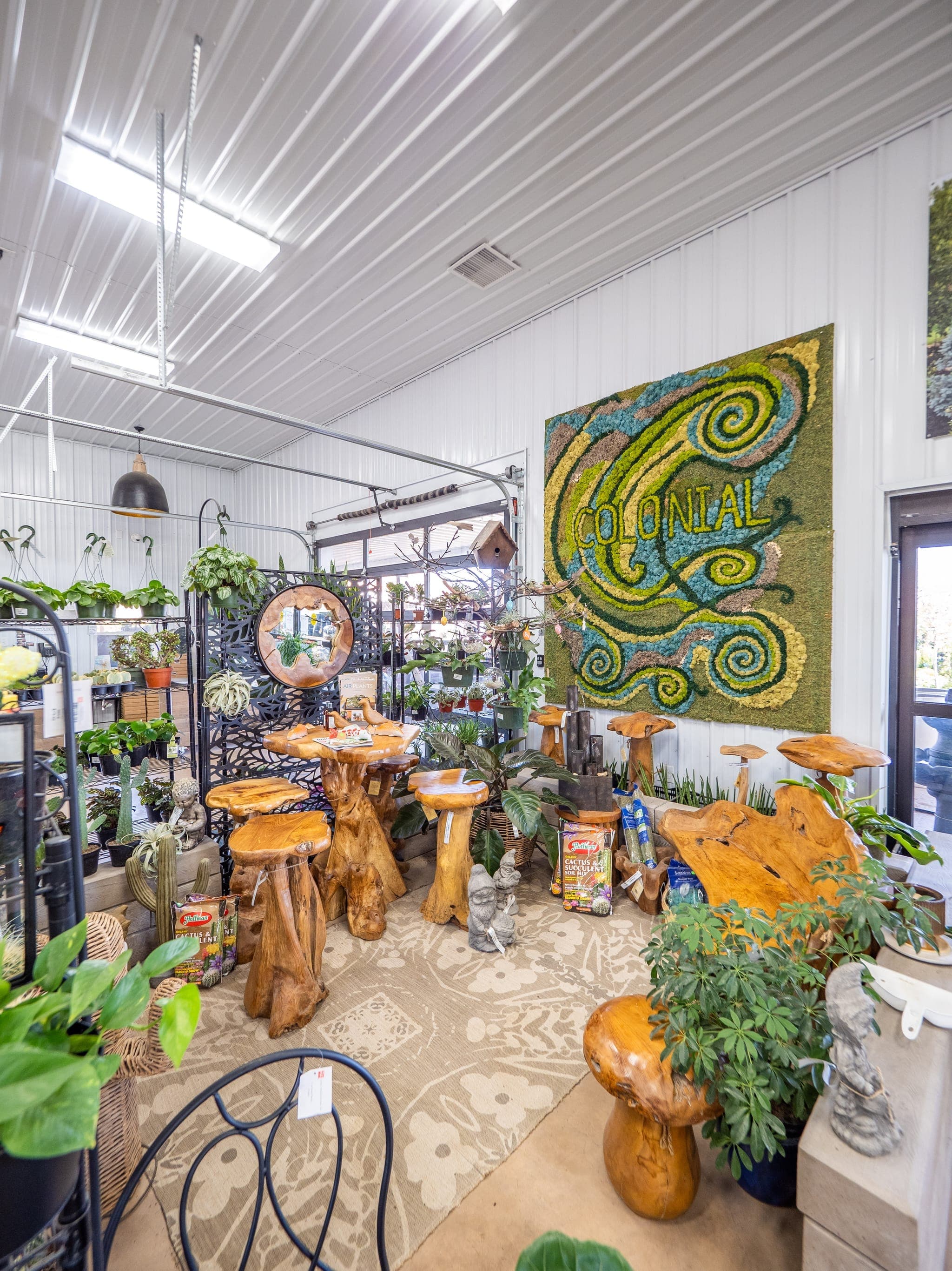 Plant displays at Colonial Classics nursery